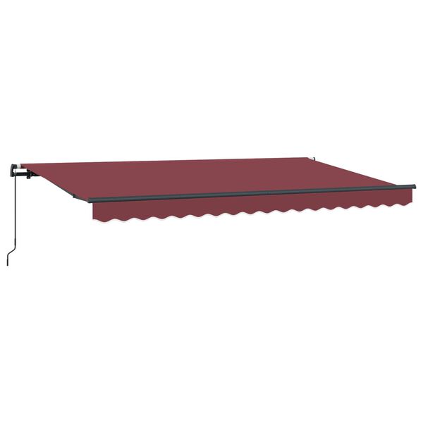 vidaXL Cortina Retractabilă Manual Burgundy 350 x 200 cm țesătură