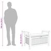 vidaXL Bancă depozitare grădină, cu pernă, 91 cm, lemn masiv de acacia