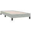 vidaXL Pat box spring cu saltea, gri deschis, 90x210 cm, catifea