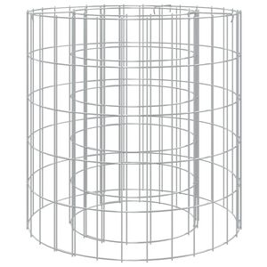 vidaXL Vatră de foc din gabion &Oslash; 50 cm fier galvanizat