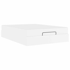 vidaXL Cadru de pat cu saltea cu saltea 2 pcs Alb PVC