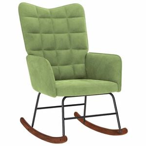 vidaXL Scaun balansoar, verde deschis, catifea