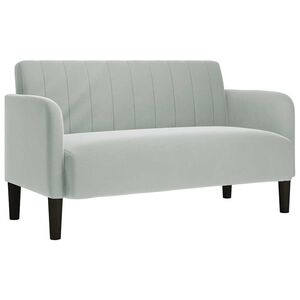 vidaXL Canapea lovesea gri deschis 109 cm catifea