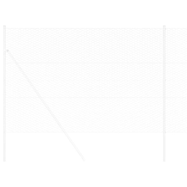 vidaXL Gard hexagonal Argintiu 1,6 x 100 m Oțel galvanizat