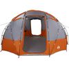 vidaXL Cort de Camping Gri și portocaliu 475 x 475 x 235 cm Poliester