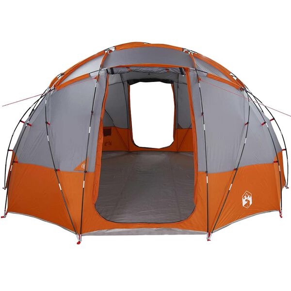 vidaXL Cort de Camping Gri și portocaliu 475 x 475 x 235 cm Poliester