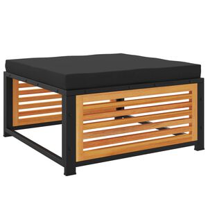 vidaXL Taburet de grădină cu pernă 68x68x30 cm lemn masiv acacia