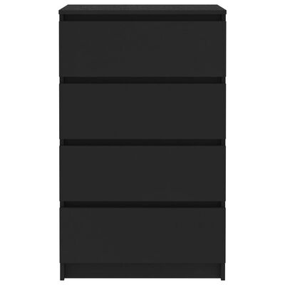 vidaXL Servantă, negru, 60x35x98,5 cm, lemn compozit