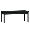 vidaXL Bancă de grădină, negru, 109x44x45 cm, lemn masiv de pin