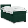vidaXL Pat box spring cu saltea, verde închis, 100x200 cm, catifea