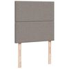 vidaXL Pat box spring cu saltea, gri taupe, 100x200 cm, textil