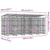 vidaXL Padoc pentru c&acirc;ini de exterior cu acoperiș, 9,22 m&sup2;, oțel