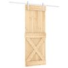 vidaXL Ușă glisantă Natural și Alb 80 x 210 cm Lemn de Pin Solid