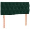 vidaXL Pat box spring cu saltea, verde &icirc;nchis, 120x200 cm, catifea