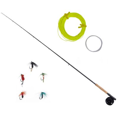 Set pescuit cu lansetă telescopică și mulinetă 2,4 m, 9 piese