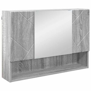 vidaXL Dulap cu oglindă Gri Sonoma 80 x 17 x 55 cm Lemn compozit