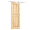 vidaXL Ușă glisantă Natural și Alb 80 x 210 cm Lemn de Pin Solid