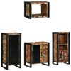 vidaXL Set de mobilier pentru baie 4 buc. Multicolor și negru