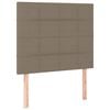 vidaXL Tăblie de pat gri taupe 80x5x118/128 cm, material textil