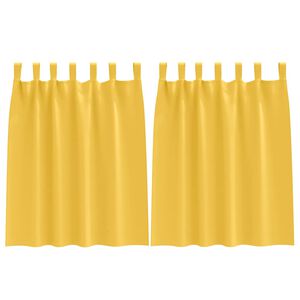 vidaXL Perdele Opaque cu Inel 2 buc. Galben muștar 140 x 140 cm