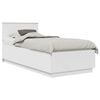 vidaXL Cadru de pat cu headboard Alb 100 x 200 cm Lemn prelucrat