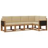 vidaXL Set de canapele de exterior 5 buc. 5-Locuri Natural și Bej