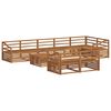 vidaXL Set de canapele de exterior 9 pcs natural Lemn Solid de Acacia