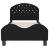 vidaXL Cadru de pat pentru copii cu spătar Negru 80 x 160 cm Catifea