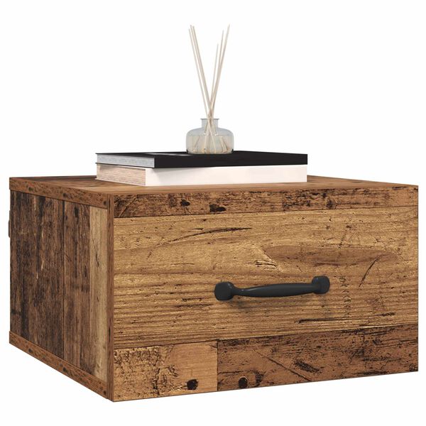 vidaXL Dulap de noapte Lemn Vechi 35 x 35 x 20 cm Lemn compozit