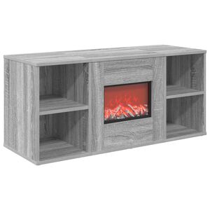 vidaXL Șemineu electric Sonoma gri 100 x 37 x 45,5 cm Lemn prelucrat