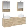 vidaXL Set de mobilier pentru baie 5 pcs Stejar Sonoma