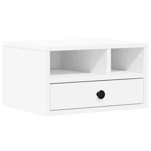 vidaXL Suport imprimantă, alb, 40x32x22,5 cm, lemn prelucrat