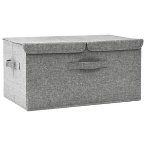 vidaXL Cutie de depozitare, gri, 50x30x25 cm, material textil