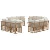 vidaXL Set de canapele de exterior natural Poliester