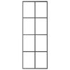 vidaXL Ușă glisantă, negru, 76x205 cm, aluminiu și sticlă ESG