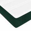 vidaXL Pat box spring cu saltea, verde &icirc;nchis, 160x200 cm, catifea