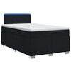 vidaXL Pat box spring cu saltea și LED Negru 120 x 190 cm Țesătură