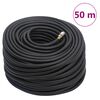 vidaXL Furtun de aer hibrid, negru, 0,6", 50 m, cauciuc și PVC