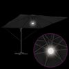 vidaXL Parasol Roma Negru 286 x 285 x 270 cm Aluminiu și poliester