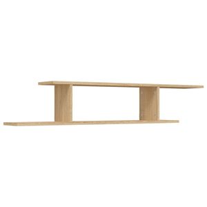 vidaXL Raft TV cu montaj pe perete, stejar sonoma, 125x18x23 cm, PAL