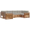 vidaXL Set de canapele de exterior 6 pcs Gri natural și deschis