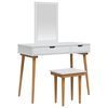 vidaXL Set de Dressing FAUSKE 3 buc. Alb 100 x 50 x 143 cm