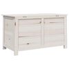 vidaXL Cutie de perne de exterior alb 100x50x56 cm lemn masiv brad