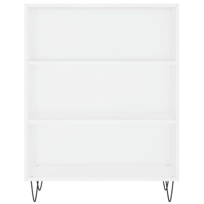 vidaXL Bibliotecă, albă, 69,5x32,5x90 cm, lemn compozit