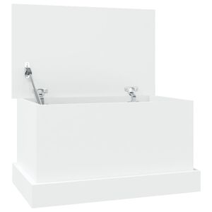 vidaXL Cutie de depozitare albă 50x30x28 cm, lemn stratificat
