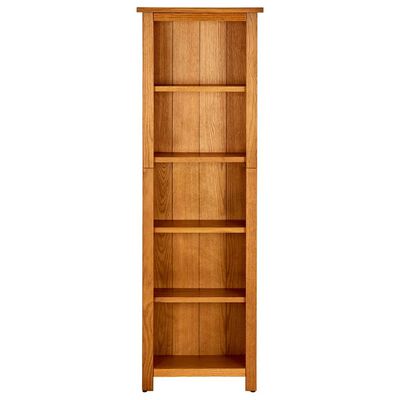 vidaXL Bibliotecă cu 5 rafturi, 45x22x140 cm, lemn masiv de stejar