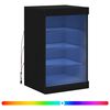 vidaXL Servantă cu lumini LED, negru, 41x37x67 cm