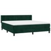 vidaXL Pat box spring cu saltea, verde &icirc;nchis, 180x200 cm, catifea