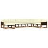 vidaXL Set de canapele de exterior 8 buc. Natural și Crem