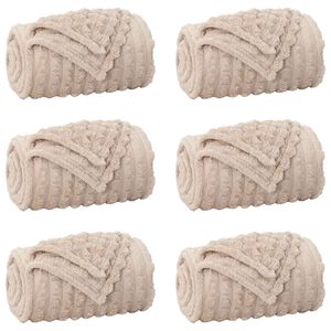 vidaXL Pături de aruncat 6 buc. Bej 240 x 220 cm 8.24 kg Molton